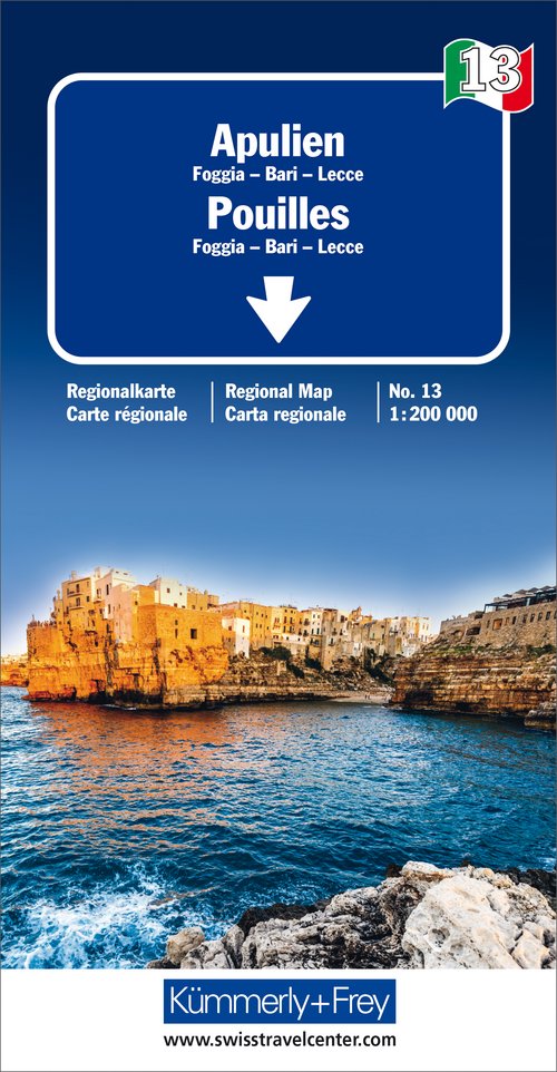 Italien, Apulien, Nr. 13, Regionalstressenkarte 1:200'000