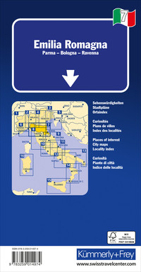 Italien, Emilia Romagna, Nr. 7, Strassenkarte 1:200'000