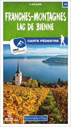 Schweiz, Franches-Montagnes - Lac de Bienne, Nr. 10, Wandertourenkarte 1:40'000