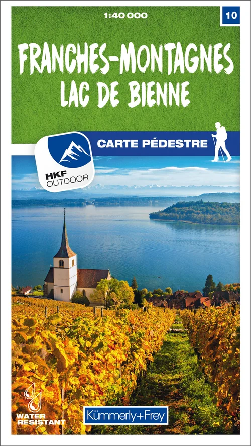 Schweiz, Franches-Montagnes - Lac de Bienne, Nr. 10, Wandertourenkarte 1:40'000