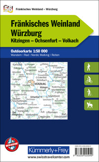 56 Fränkisches Weinland - Würzburg, Outdoorkarte Deutschland 1:50 000