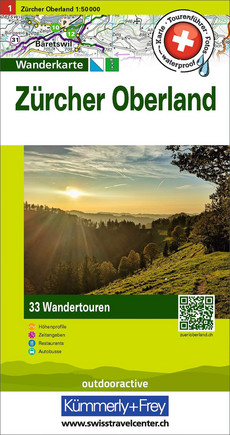 Zürcher Oberland Nr. 01 Touren-Wanderkarte 1:50 000