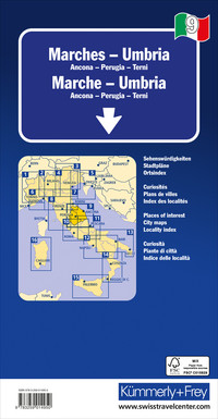 Italien, Marken - Umbrien, Nr. 9, Strassenkarte 1:200'000