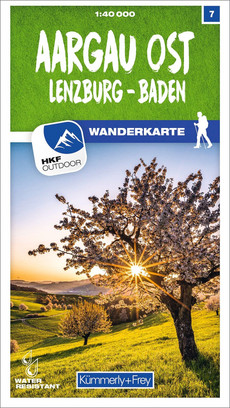 Schweiz, Aargau Ost, Nr. 7, Wanderkarte 1:40'000