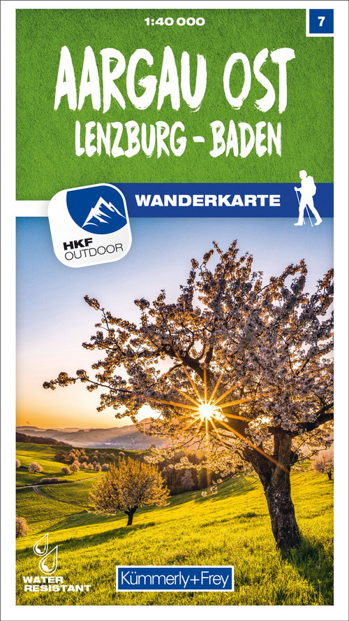 Schweiz, Aargau Ost, Nr. 7, Wanderkarte 1:40'000