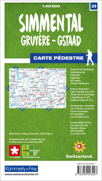 Schweiz, Simmental, Gruyère, Gstaad; Nr. 29, Wanderkarte 1:40'000