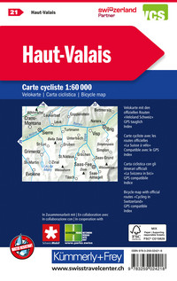 Suisse, Haut-Valais, Nr. 21, carte cycliste 1:60'000 Suisse, Haut-Valais, Nr. 21, carte cycliste 1:60'000