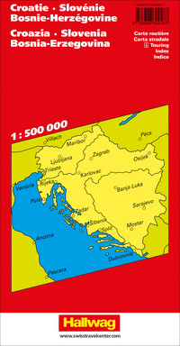 Kroatien, Slowenien, Bosnien-Herzegowina Strassenkarte 1:500 000 Kroatien, Slowenien, Bosnien-Herzegowina Strassenkarte 1:500 000
