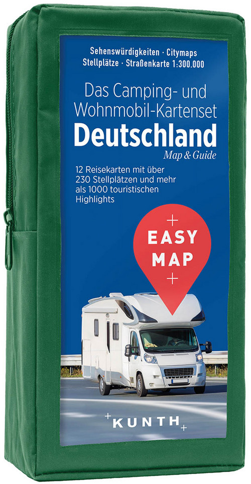 KUNTH EASY MAP Das Camping- und Wohnmobil Kartenset Deutschland 1:300.000