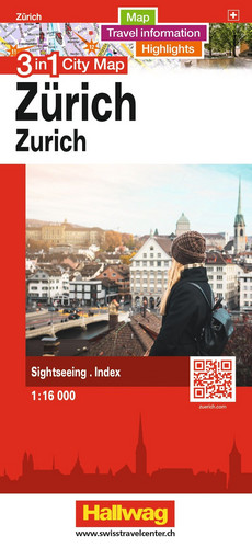 Suisse, Zurich, Carte 3 en 1 de la ville 1:16'000
