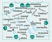 KOMPASS Wanderkarten-Set 221 Grazer Bergland, Fischbacher Alpen (2 Karten) 1:50.000