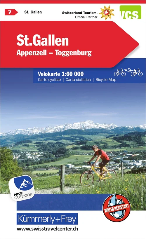 Suisse, Saint-Gall, Appenzell - Toggenburg, No. 07, Carte cycliste 1:60'000 Suisse, Saint-Gall, Appenzell - Toggenburg, No. 07, Carte cycliste 1:60'000