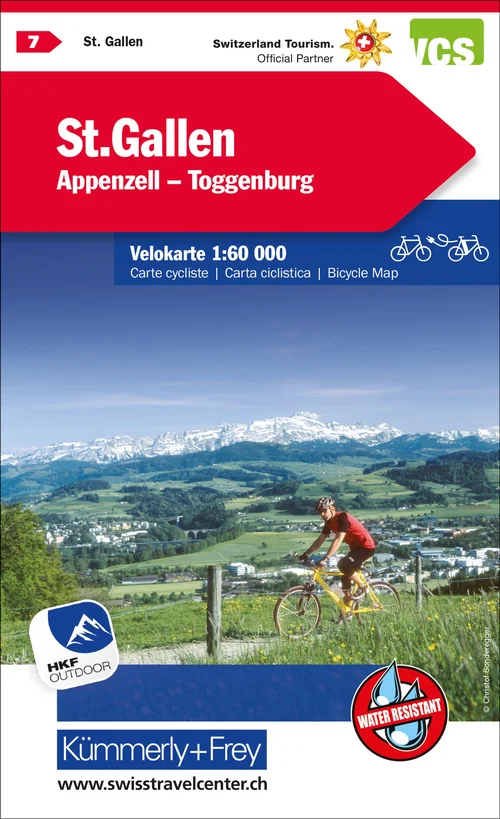 Switzerland, St. Gallen, Appenzell - Toggenburg, No. 07, Bicycle map 1:60'000