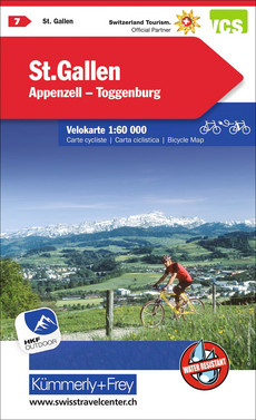 Schweiz, St. Gallen, Appenzell - Toggenburg, Nr. 07, Velokarte 1:60'000
