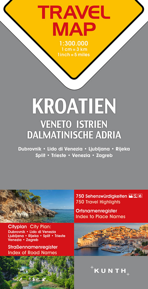 Reisekarte Kroatien 1:300.000