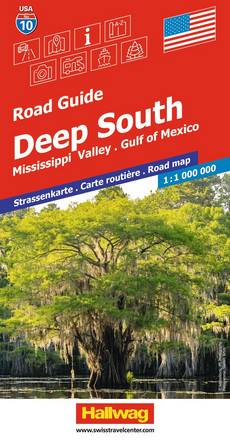 États-Unis, Deep South, Nr. 10, Carte routière 1:1Mio.