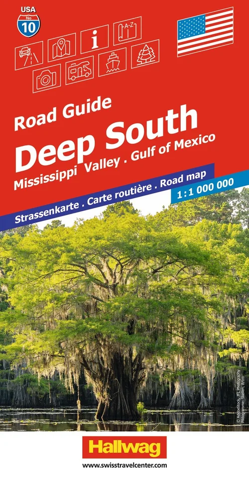 États-Unis, Deep South, Nr. 10, Carte routière 1:1Mio.