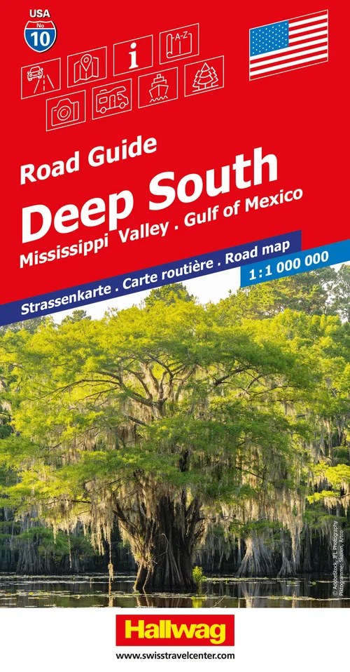 USA, Deep South, Nr. 10, Road map 1:1Mio.