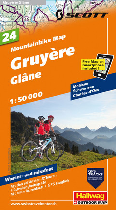 Schweiz, Gruyère - Glâne, Nr. 24, Mountainbike-Karte 1:50'000
