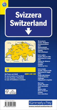 Schweiz TCS Strassenkarte 1:301 000