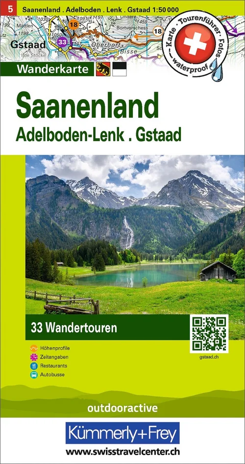 Saanenland Adelboden-Lenk, Gstaad Nr. 05 Touren-Wanderkarte 1:50 000