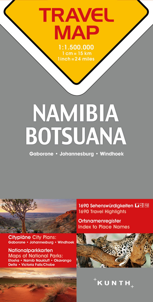 Reisekarte Namibia / Botsuana 1:1.500.000