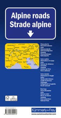 Kümmerly+Frey Strassenkarte Alpenstrassen 1:750.000