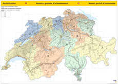 Switzerland Postal Code Map Poster 1:260 000