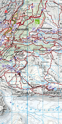 Switzerland, Zermatt, Saas-Fee, No. 49, Hiking Map 1:40'000