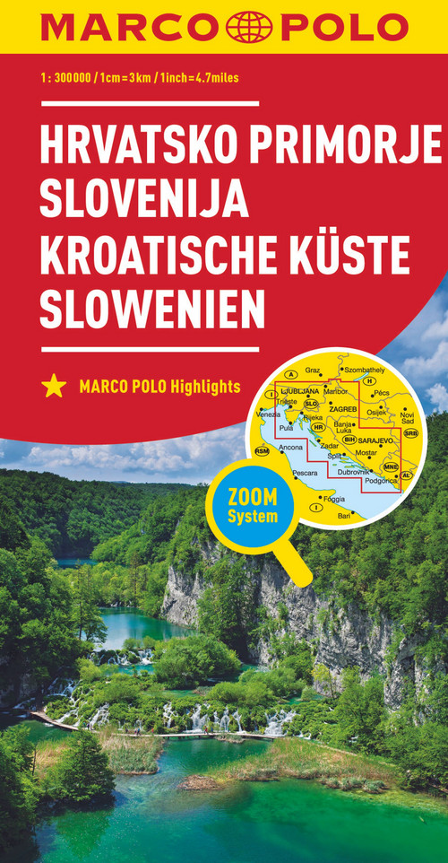 MARCO POLO Karte Kroatische Küste, Slowenien 1:300 000