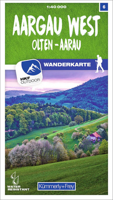 Schweiz, Aargau West, Nr. 6, Wanderkarte 1:40'000