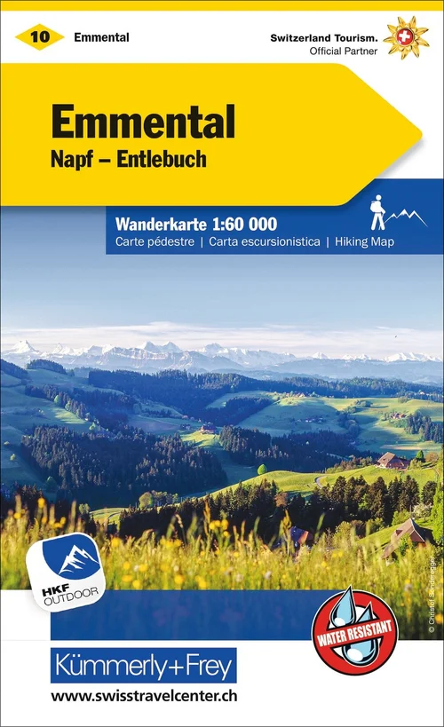 Suisse, Emmental, Napf - Entlebuch, Nr. 10, Carte de randonnée 1:60'000 Suisse, Emmental, Napf - Entlebuch, Nr. 10, Carte de randonnée 1:60'000
