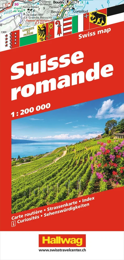 Schweiz, Suisse romande, Strassenkarte 1:200'000 Schweiz, Suisse romande, Strassenkarte 1:200'000