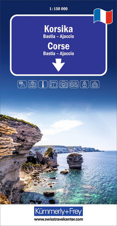 France, Corsica, road map 1:150'000