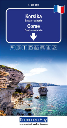 Frankreich, Korsika, Strassenkarte 1:150'000