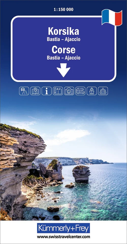 France, Corsica, road map 1:150'000 France, Corsica, road map 1:150'000