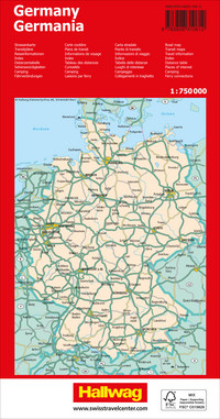 Deutschland, Strassenkarte 1:750'000