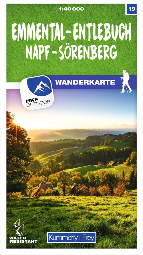 Suisse, Emmental - Entlebuch, Napf - Sörenberg, No. 19, carte pédestre 1:40'000 Suisse, Emmental - Entlebuch, Napf - Sörenberg, No. 19, carte pédestre 1:40'000