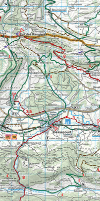 Schweiz, Jura, Delémont, Biel, Nr. 3, Velokarte 1:60'000