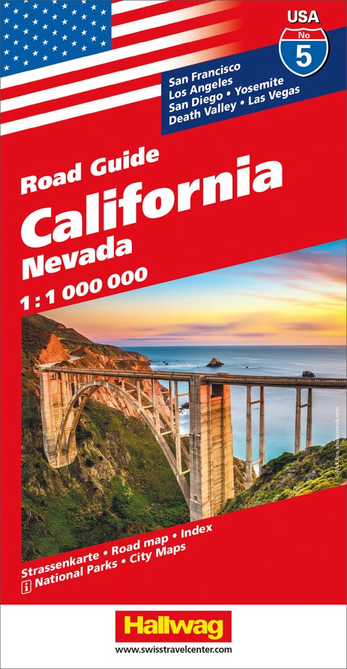 États-Unis, Californie, Nr. 5, Carte routière 1:1Mio.