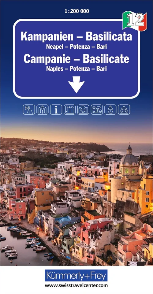 Italy, Kampanien - Basilicata, Nr. 12, Road map 1:200'000 Italy, Kampanien - Basilicata, Nr. 12, Road map 1:200'000