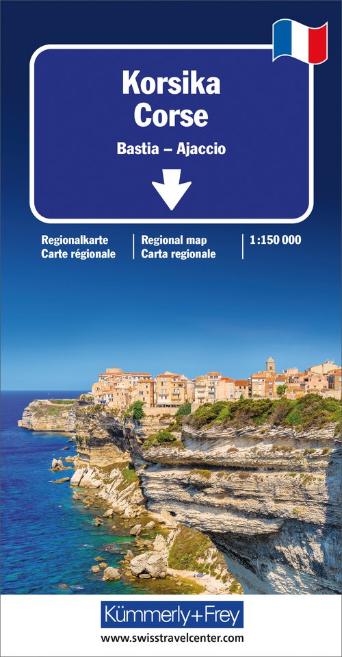 France, Corse, carte routière 1:150'000