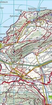 Suisse, Lac des Quatre-Cantons, Pilatus - Rigi - Mythen, Nr. 20, carte d'excursions 1:40'000
