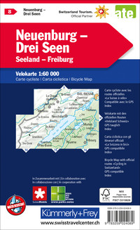 Suisse, Neuchâtel - Trois Lacs - Seeland - Fribourg, Nr. 08, Velokarte 1:60 000