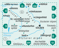KOMPASS Wanderkarte 43 Ötztaler Alpen, Ötztal, Pitztal