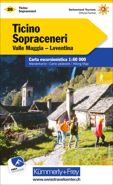 Schweiz, Tessin, Sopraceneri, Nr. 26, Wanderkarte 1:60'000