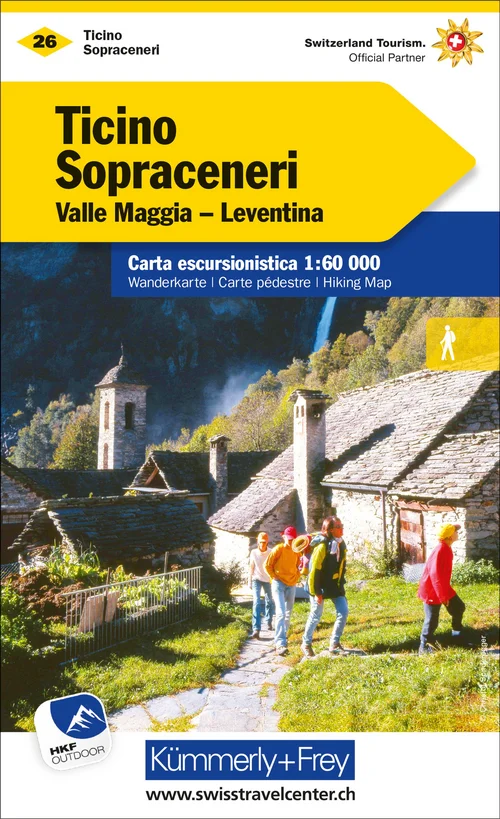 Switzerland, Ticino, Sopraceneri, No. 26, hiking map 1:60'000