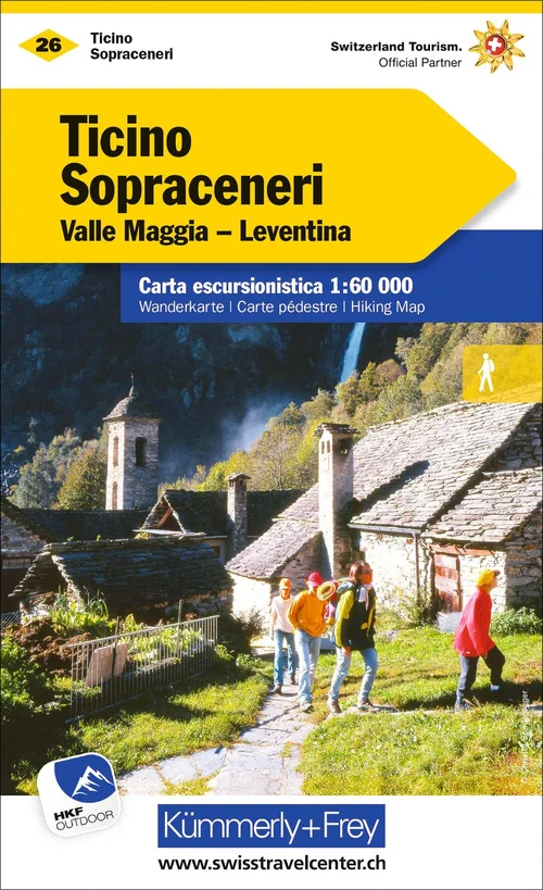 Schweiz, Tessin, Sopraceneri, Nr. 26, Wanderkarte 1:60'000 Schweiz, Tessin, Sopraceneri, Nr. 26, Wanderkarte 1:60'000