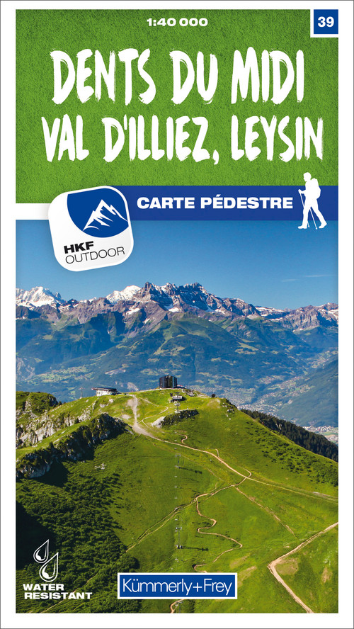 39 Dents du Midi, Val d'Illiez, Leysin 1:40 000