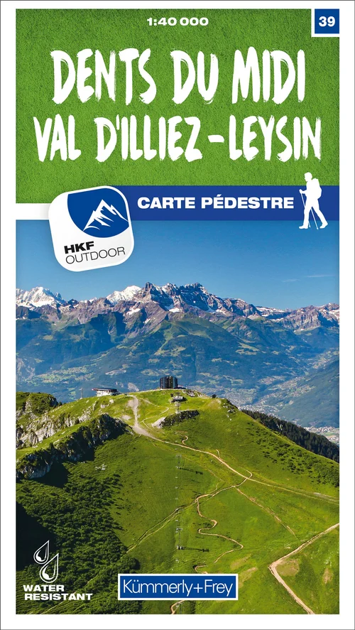 Suisse, Dents du Midi, Val d'Illiez, Leysin, No. 39, carte de randonnée 1:40'000